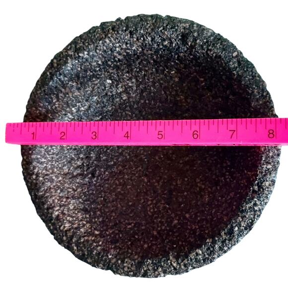 Authentic Hand Carved Molcajete Tejolote Mexican Stone Mortar Pestle 7-inch - Picture 6 of 8